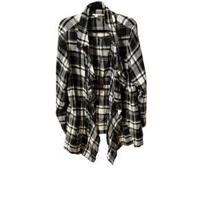 Cato Black and White Flannel Long Sleeve Comfortable Women's Size 22/24 W EUC